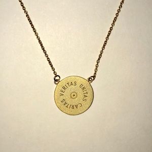 SALE! Latin Necklace / Unitas Veritas Caritas